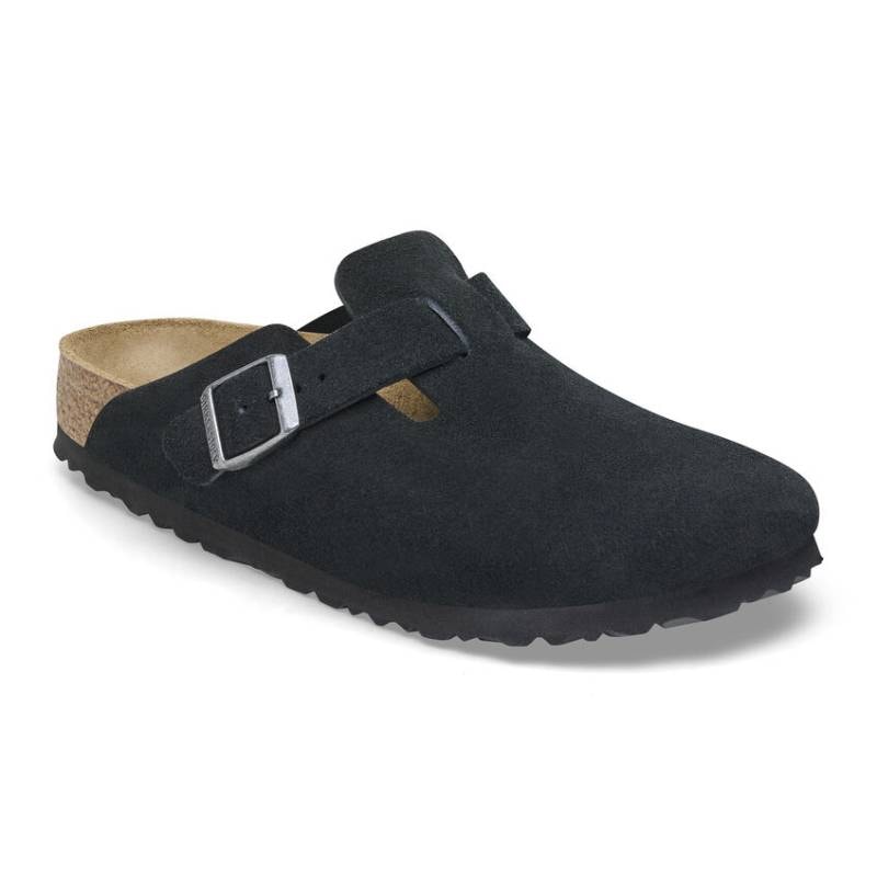 ビルケンシュトック ボストン ベロアレザー レディース ナロー 幅狭 23-25cm BIRKENSTOCK BOSTON VL Black【国内正規品】