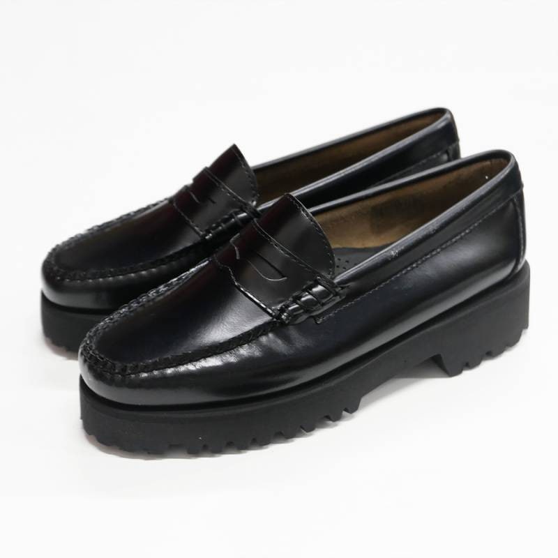 ローファー レディース ジーエイチバス BLACK RUBBER SOLE HIGH SHINE LEATHER G.H.BASS 【国内正規品】BA41810