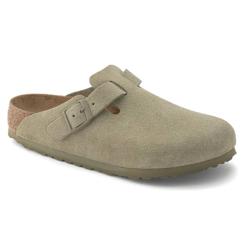 ビルケンシュトック ボストン ベロアレザー レディース ナロー 幅狭 23-25cm BIRKENSTOCK BOSTON LEVE Faded Khak【国内正規品】