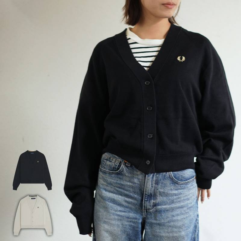 カーディガン レディース フレッドペリー V-NECK CARDIGAN【国内正規品】 FRED PERRY  K1120