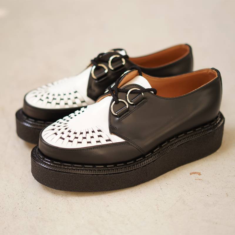 ジョージコックス メンズ スキップトン クリーパー ブーツ Skipton Black/White GEORGE COX Original The Creeper MADE IN ENGLAND 【国内正規品】