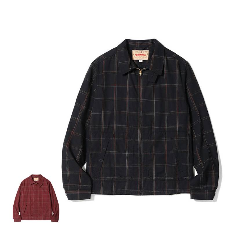 ジャケット メンズ ギャバジン チェック スポーツジャケット シュガーケーン Lot No. SC15842 / RAYON COTTON GABARDINE CHECK SPORTS JACKET