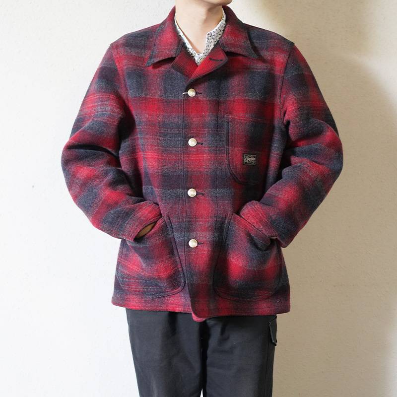 チェックコート メンズ コットン ウール ネイティブ シュガーケーン Lot No. SC15843 COTTON CHECK×WOOL JACQUARD WORK COAT SUGAR CANE