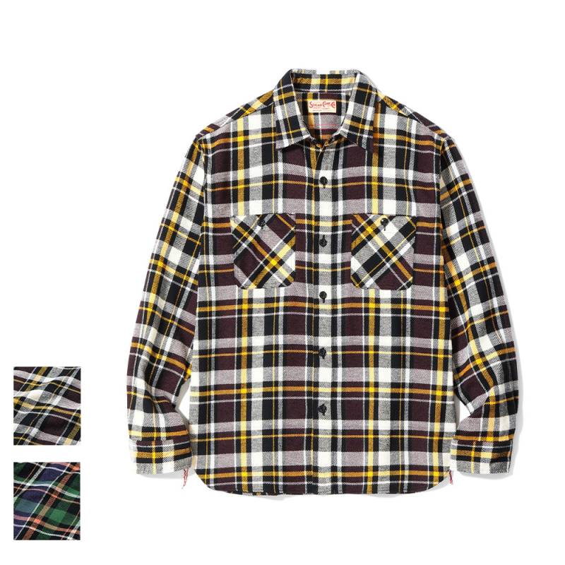 チェックシャツ メンズ ユニセックス シュガーケーン Lot No. SC29566 / TWILL CHECK WORK SHIRT SUGAR CANE