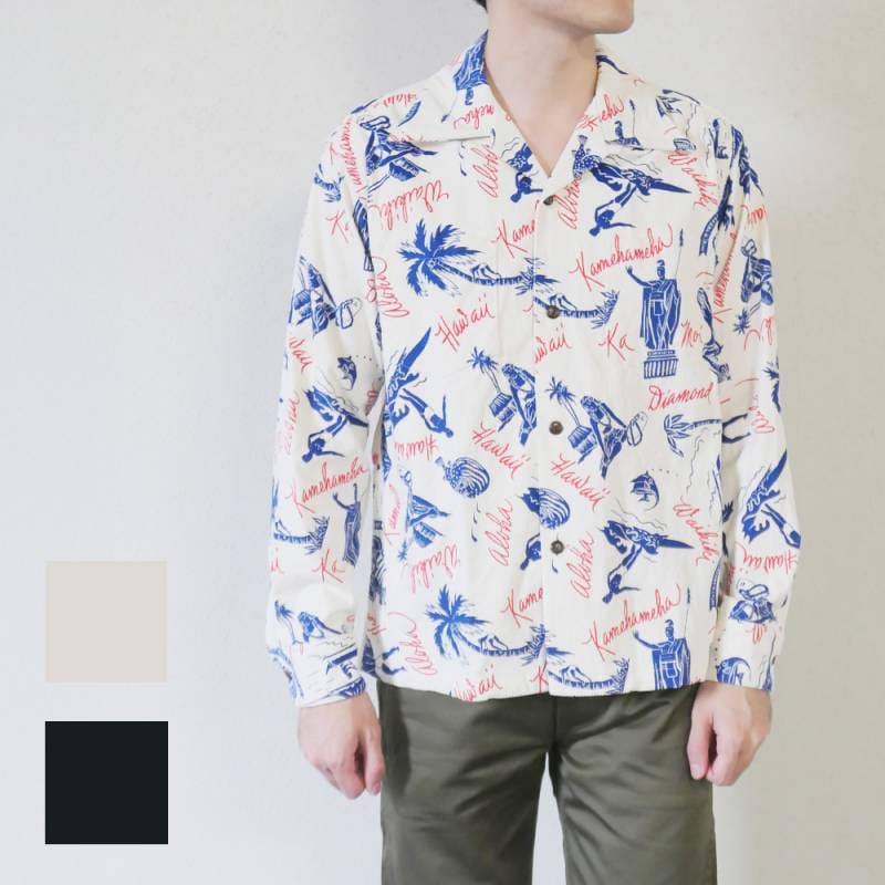 コーデュロイオープンシャツ 長袖 ロングスリーブ メンズ サンサーフ HISTORICAL EVIDENCE CORDUROY OPEN SHIRT SUN SURF ヴィンテージ柄 ビンテージ柄 ss29582