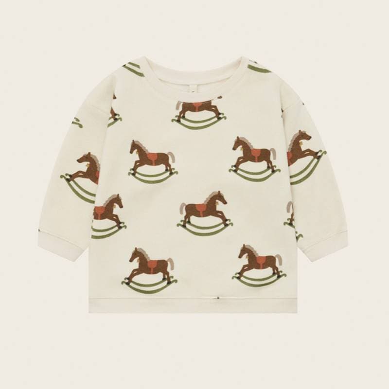 スウェット トレーナー キッズ ベビー オーガニックズー クリスマスデザイン ロッキンホーススウェット Organic Zoo ROCKING HORSE SWEATSHIRT【国内正規品】hollybsoz