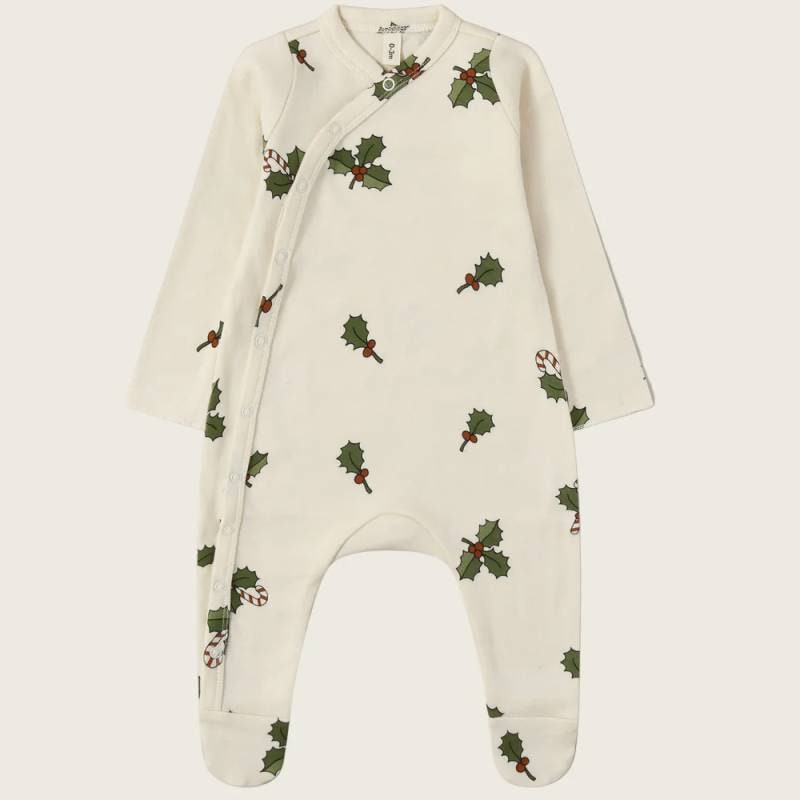 ロンパース ボディスーツ キッズ ベビー オーガニックズー クリスマスデザイン Organic Zoo Holly Suit【国内正規品】hollysloz