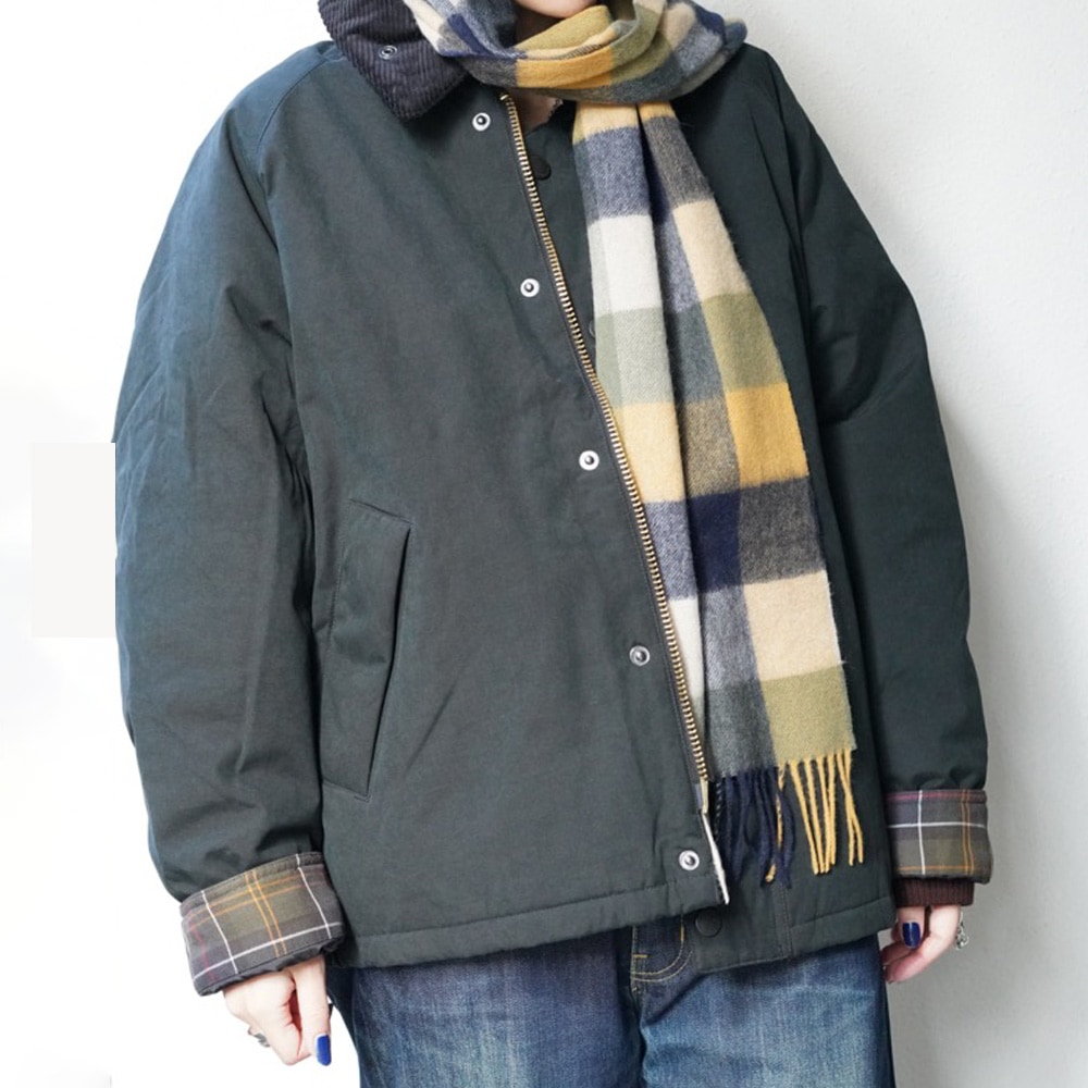 マフラー ユニセックス バブアー ラムズウール ブロックチェック