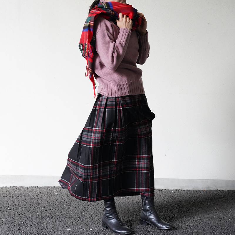 スカート オニールオブダブリン 巻きスカート キルト ミモレ O’Neil of Dublin easy long kilt 83cm【国内正規品】5083WP