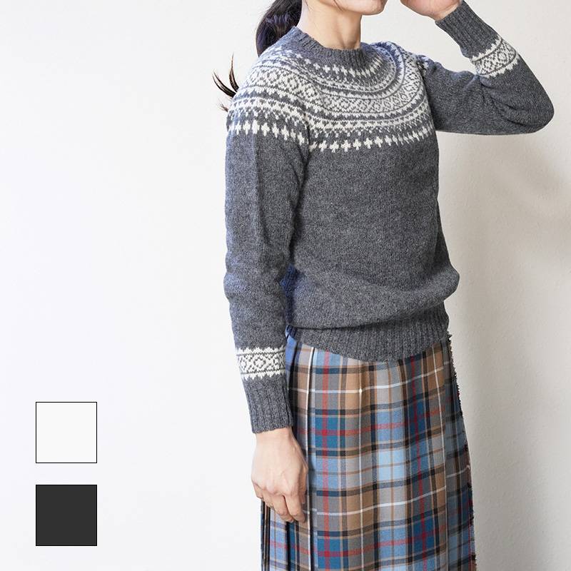 ニット クルーネック レディース ノルディック 長袖 アイランドタイド【国内正規品】 ISLAND TIDES