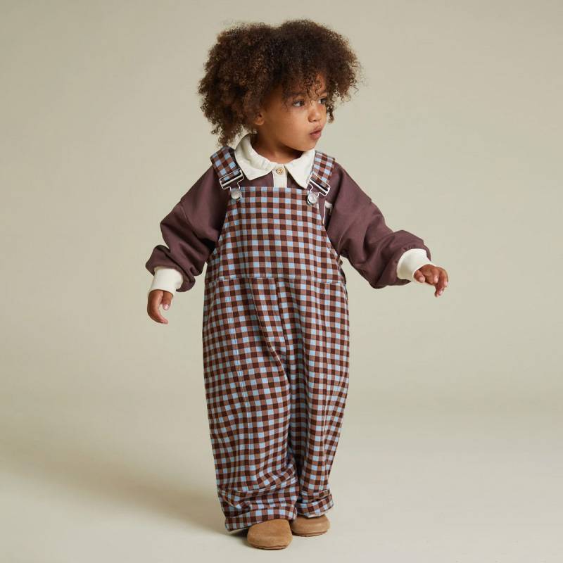 オーバーオール ダンガリー キッズ ベビー クロードアンドカンパニー August Sky Gingham Dungaree 1years-6years【国内正規品】Claude & Co