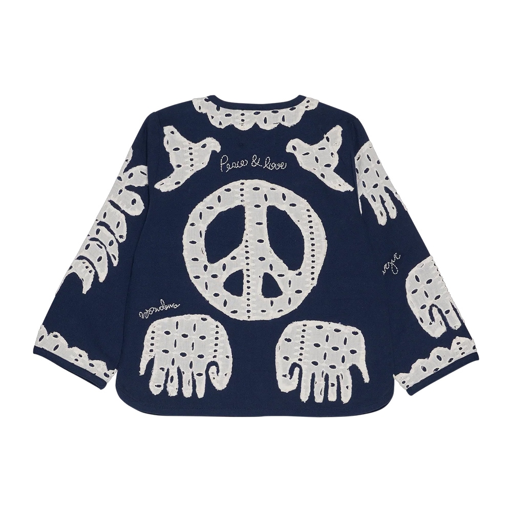 ジャケット キッズ ベビー Organic Cotton Ena MINI Jacket Navy Birds