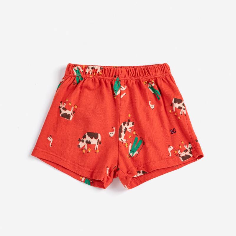ショーツ ベビー キッズ ボボ・ショーズ   Farm Adventure all over shorts【国内正規品】 Bobo Choses B126AB052