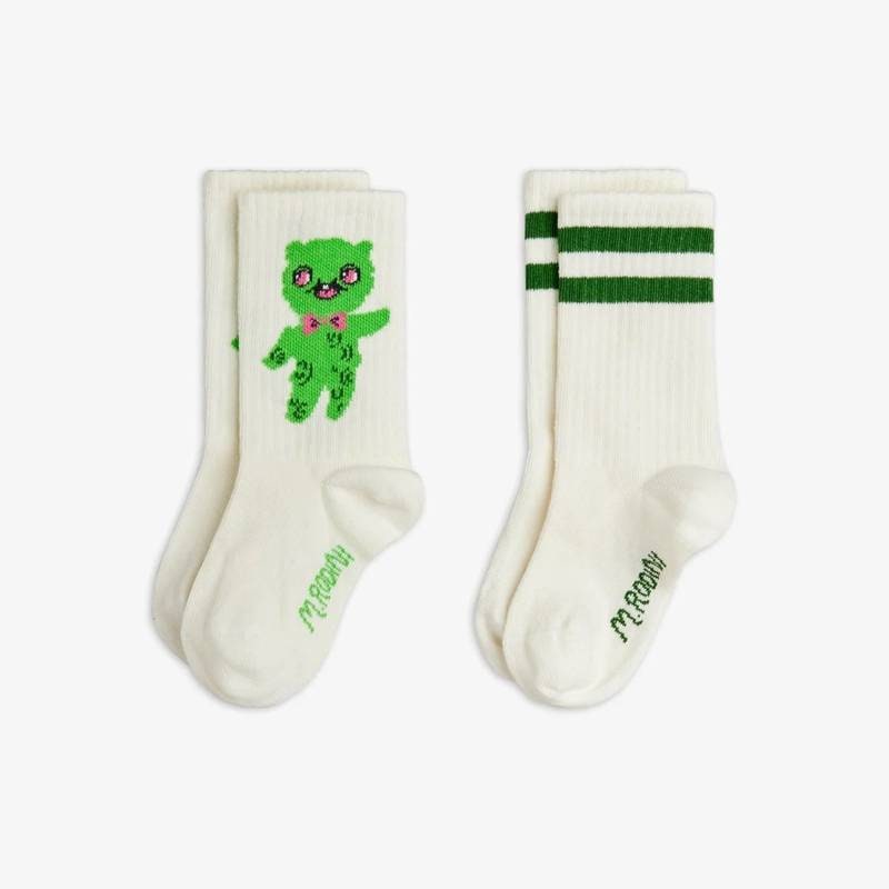 ソックス キッズ ベビー ミニロディーニ エイリアン 2足セット 2P ALIEN 2-PACK SOCKS【国内正規品】 mini rodini 