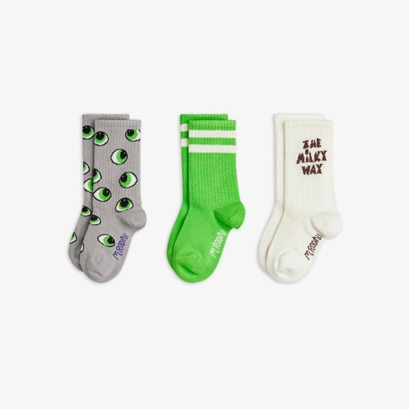 ソックス キッズ ベビー ミニロディーニ 目玉 3足セット 3P EYES 3-PACK SOCKS【国内正規品】 mini rodini 