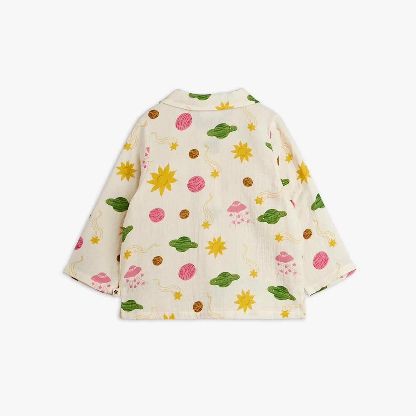 【期間限定8月1日より20%OFF SALE】シャツ キッズ ベビー ミニロディーニ スペース ブラウス 長袖 宇宙 総柄 SPACE MUSLIN SHIRT【国内正規品】 mini rodini 