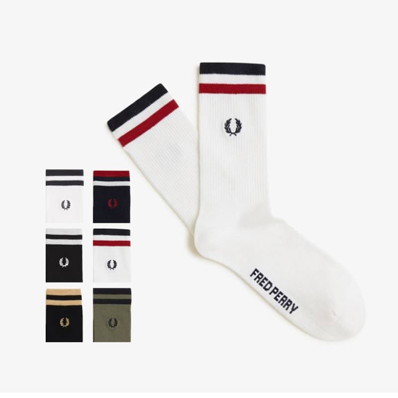 ソックス メンズ レディース フレッドペリー 靴下 マルチカラー ティップドショートソックス FRED PERRY TTIPPED SPORTS SOCKS 23-27cm 【国内正規品】 C1150