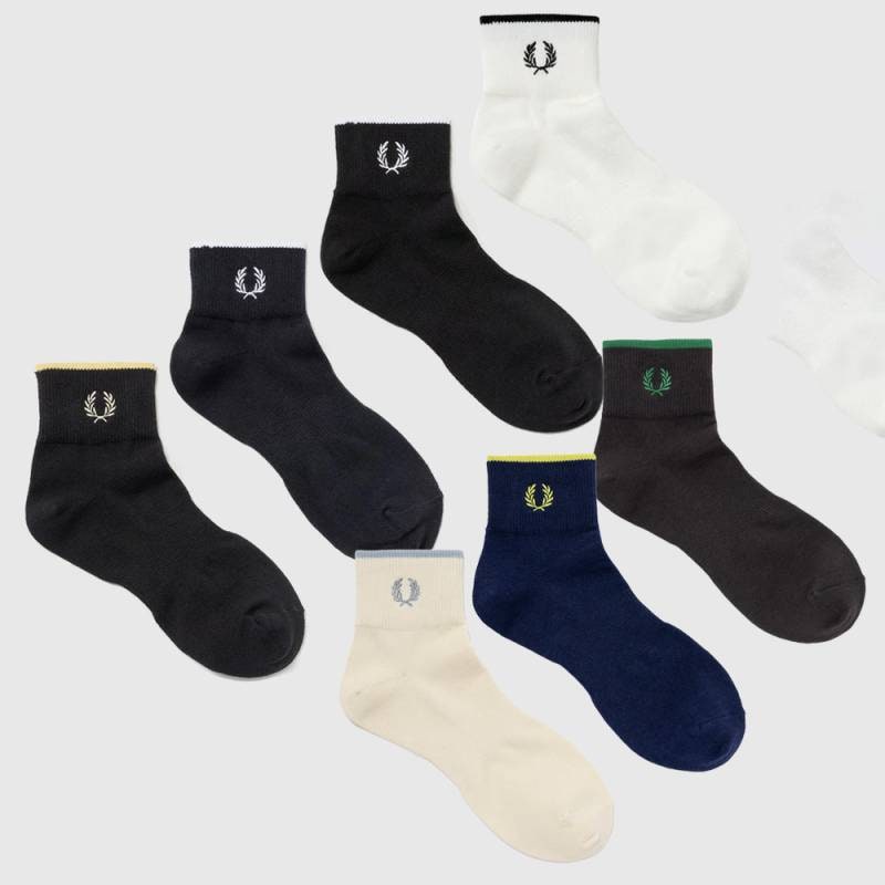 ソックス メンズ レディース フレッドペリー 靴下 ギフト FRED PERRY SINGLE TIPPED SHORT SOCKS 23-27cm 【国内正規品】