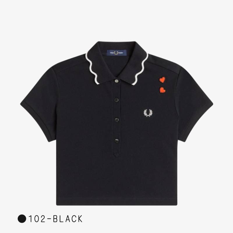 フレッドペリー ポロシャツ レディース エイミーワインハウス 半袖 FRED PERRY Amy Winehouse Scalloped Trim Polo Shirt   【国内正規品】 SG2131