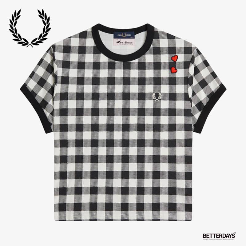 【26SS予約】フレッドペリー  Tシャツ レディース  半袖 FRED PERRY Amy Winehouse Printed T-Shirt【国内正規品】SG2133