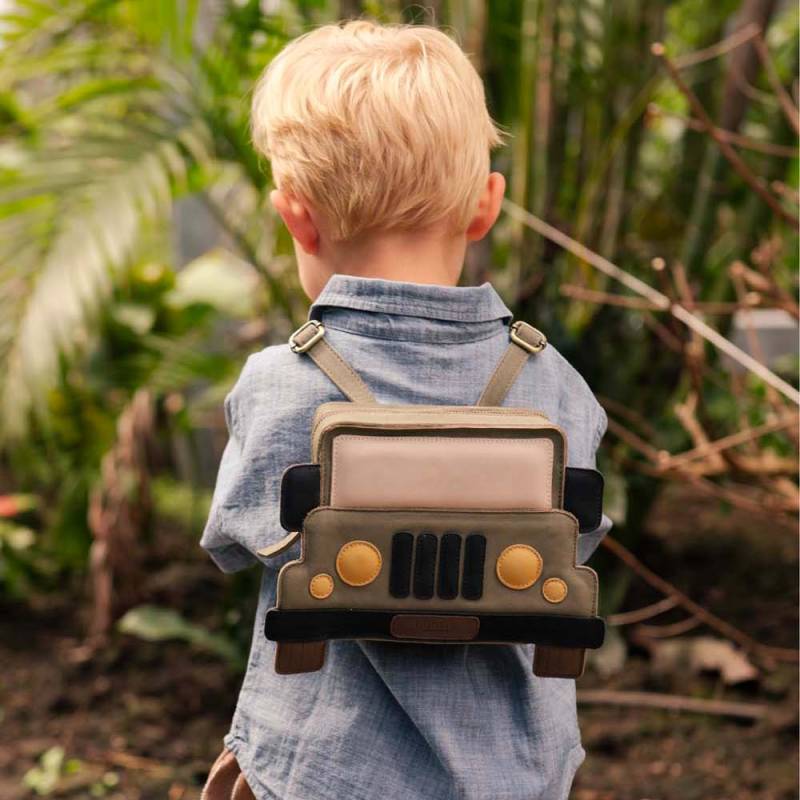 バックパック  リュックサック キッズ ベビー ジープ レザー ドンシェ 車 Bazzie Backpack Jeep DONSJE 【国内正規品】5520402