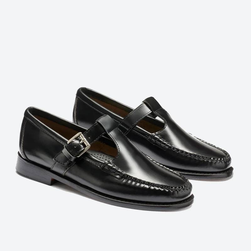 メリージェーン ローファー レディース  ジーエイチバス Tストラップ BLACK Mary Jane Weejuns G.H.BASS 【国内正規品】BAX2W957