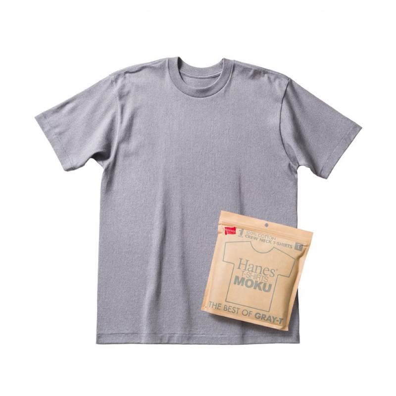 Hanes T-SHIRTS MOKU クルーネックTシャツ メンズ ヘインズ 半袖 カットソー HM1-D203【国内正規品】