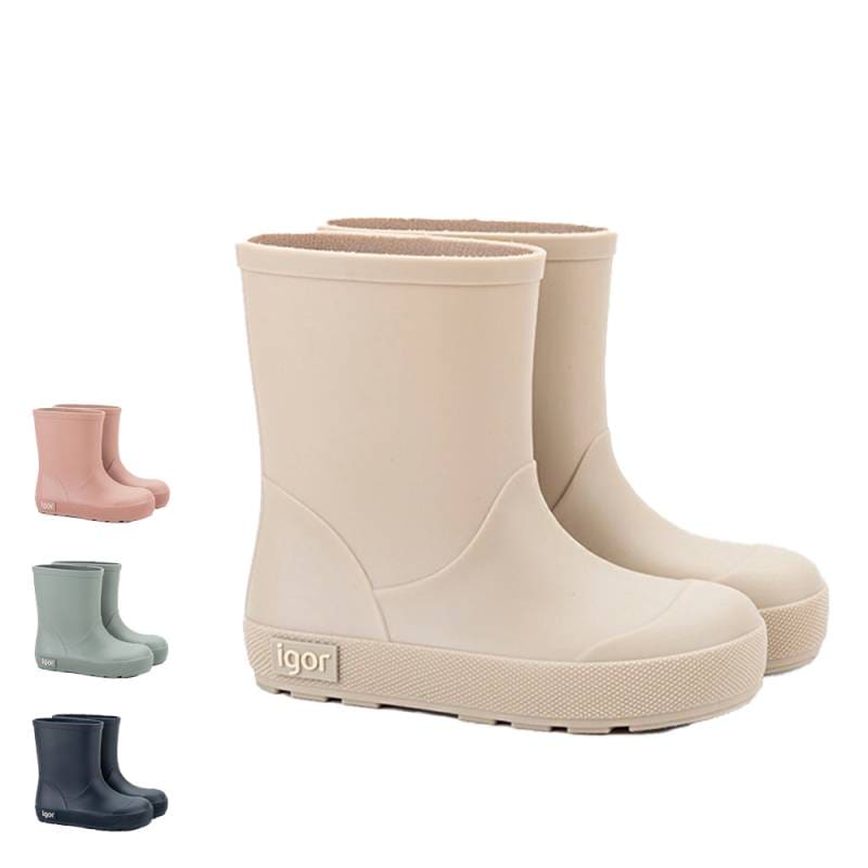 【26SS 予約】レインブーツ キッズ イゴール  レイン シューズ 長靴  igor barefoot  medium YOGI 17cm-22cm 【国内正規品】W10291