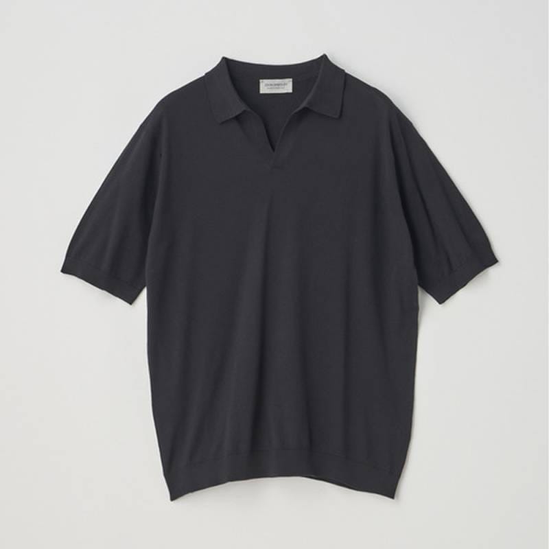 スキッパー ネック 半袖コットンニットプルオーバー  メンズ ジョンスメドレー SYRES  30G MODERN FIT JOHN SMEDLEY【国内正規品】 