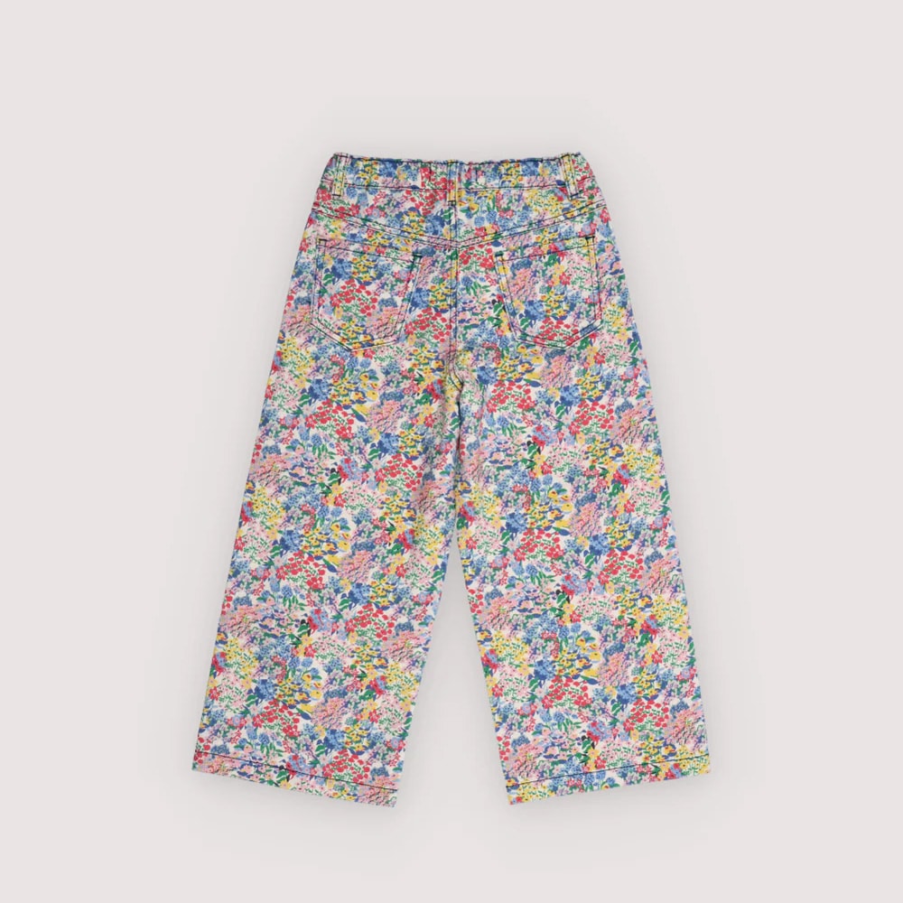 パンツ キッズ ザニューソサイエティ ワイドレッグデニムパンツ 長