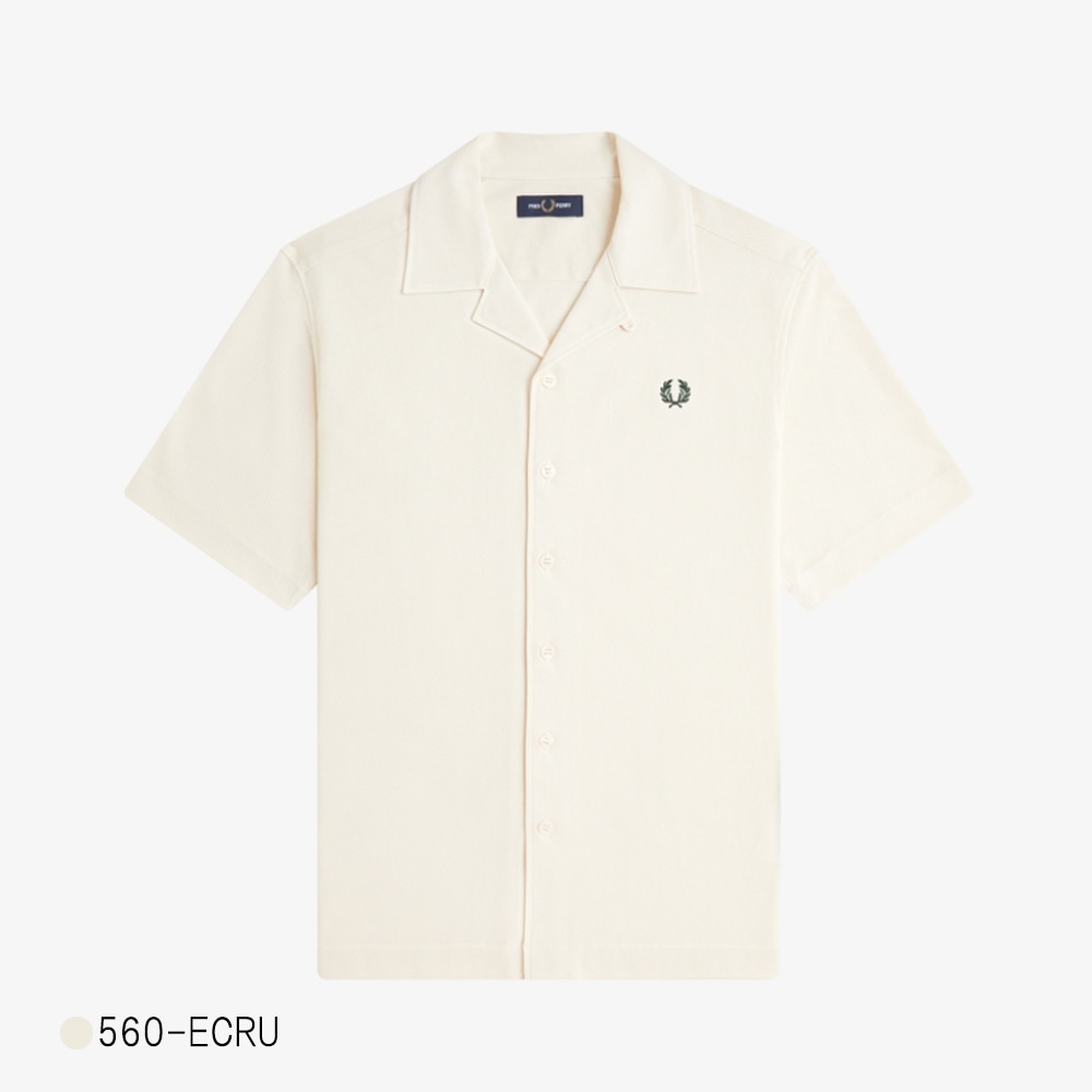 フレッドペリー カラーシャツ メンズ FRED PERRY COMPRESS MESH REVERE COLLAR SHIRT M1745 半袖 【国内正規品】 