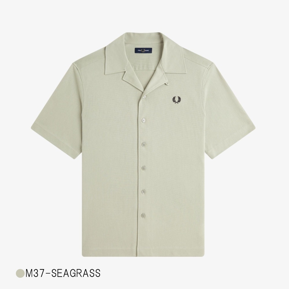 フレッドペリー カラーシャツ メンズ FRED PERRY COMPRESS MESH REVERE COLLAR SHIRT M1745 半袖 【国内正規品】 