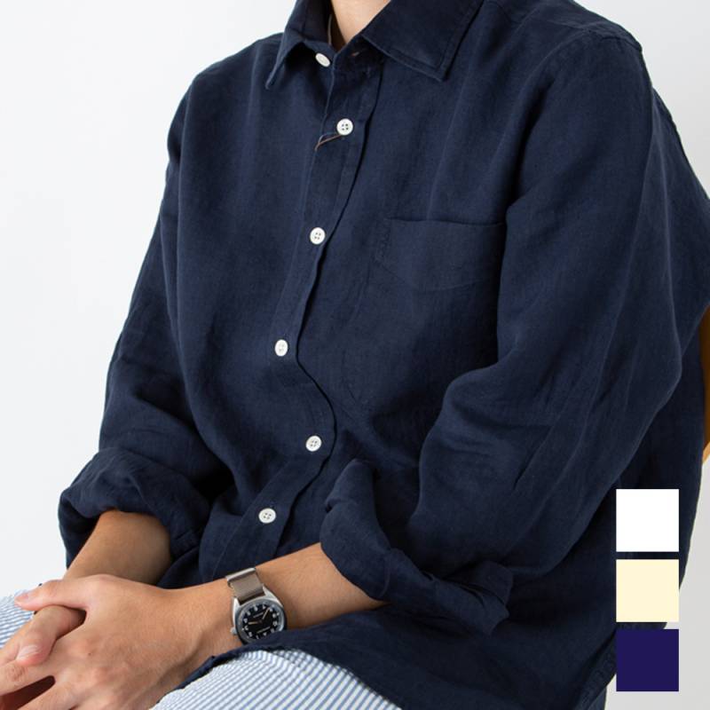 シャツ メンズ コーディングス  CORDINGS VINTAGE LINEN SHIRTS ヴィンテージリネンシャツ【MENS】