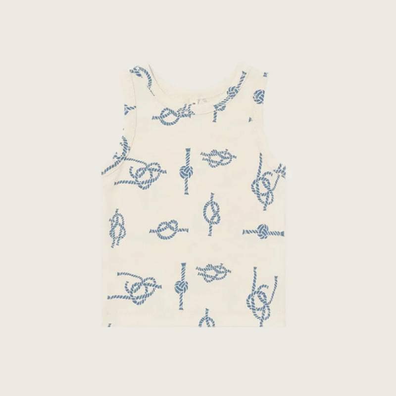 タンクトップ キッズ ベビー オーガニックズー ノースリーブ Organic Zoo Sailor Knots Vest【国内正規品】18skvoz