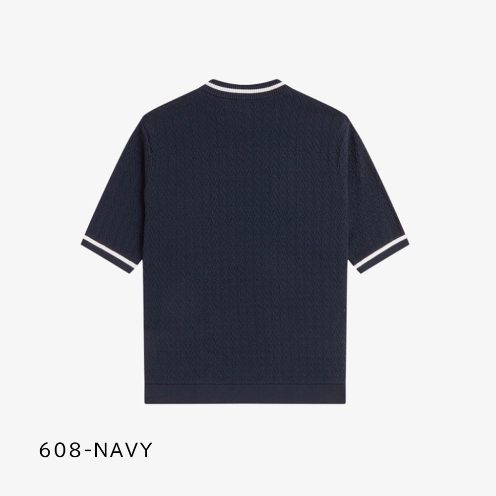 フレッドペリー  Tシャツ レディース 半袖 FRED PERRY TEXTURED KNITTED TOP 【国内正規品】K2131