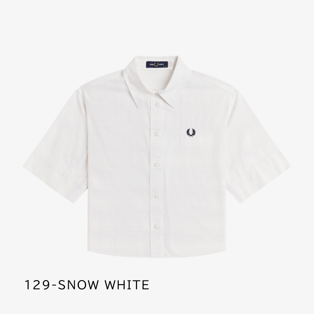 フレッドペリー  シャツ レディース 半袖 FRED PERRY OPEN WEAVE CHEQUERBOARD SHIRT 【国内正規品】G2188