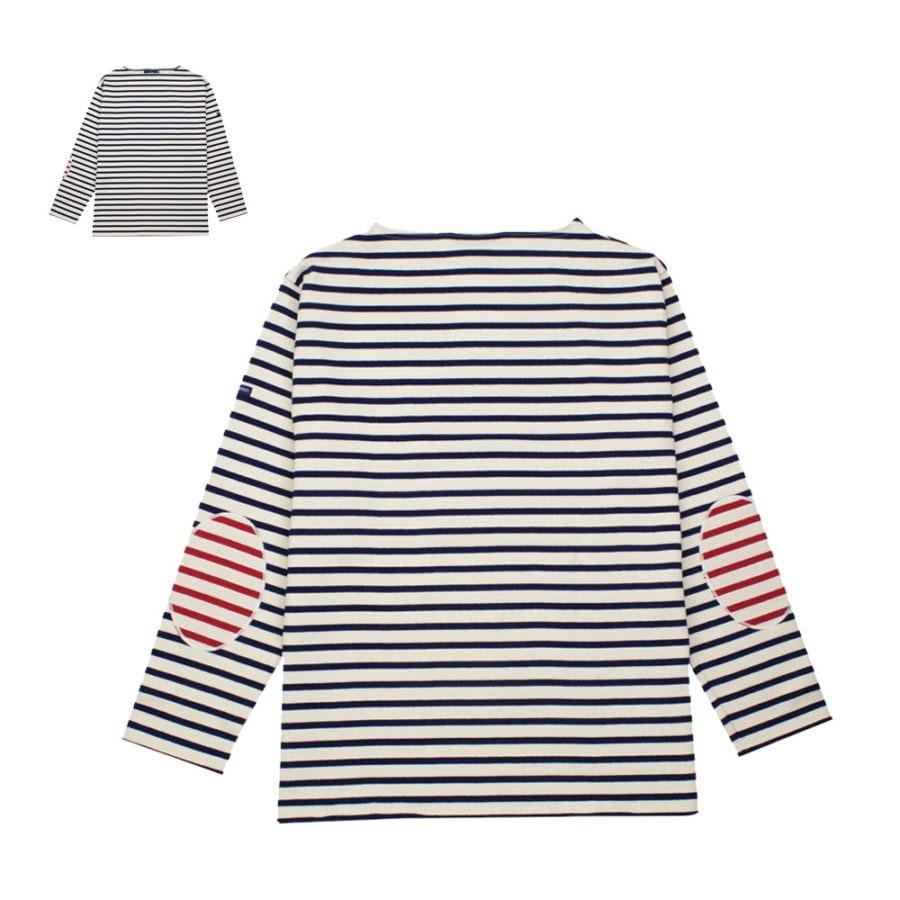 ウェッソン エルボーパッチ ボートネック シャツ ユニセックス  カットソー セントジェームス ボーダー 無地 SAINT JAMES【国内正規品】13JC OUES COUD.R 