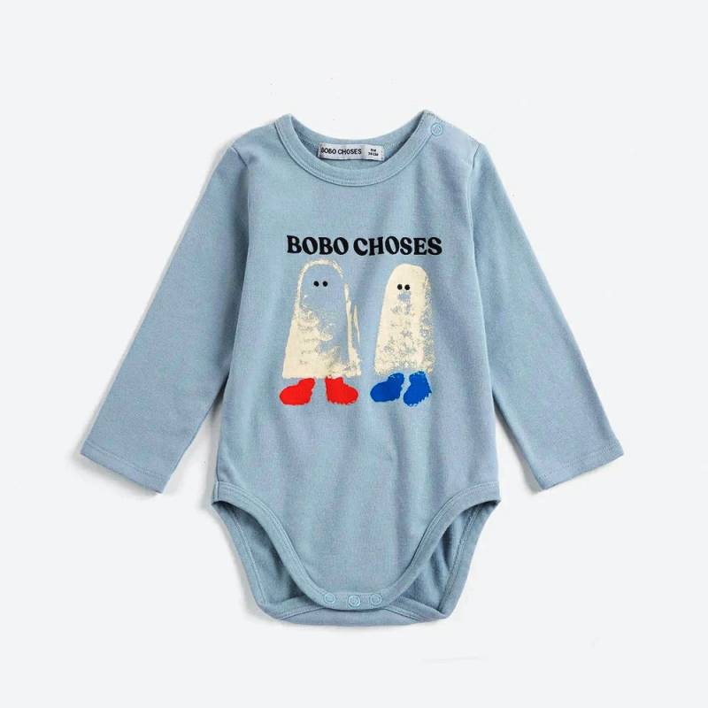 ロンパース ベビー ボボ・ショーズ ボディースーツ ゴースト 長袖 Booty Ghosts body【国内正規品】 Bobo Choses B226AB036