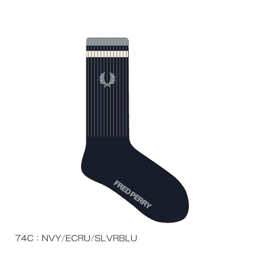 ソックス メンズ レディース フレッドペリー 靴下 ティップドスポーツソックス FRED PERRY TIPPED SPORTS SOCKS 23-27cm 【国内正規品】 F20010