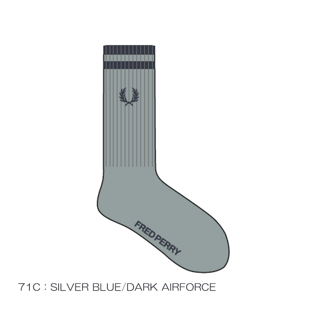ソックス メンズ レディース フレッドペリー 靴下 ティップドスポーツソックス FRED PERRY TIPPED SPORTS SOCKS 23-27cm 【国内正規品】 F20010