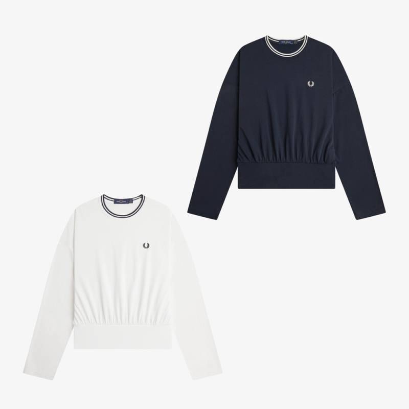 【26AW 予約】フレッドペリー レディース ツインティップド Tシャツ 長袖 FRED PERRY TWIN TIPPED L/S T-SHIRT 【国内正規品】 G3133