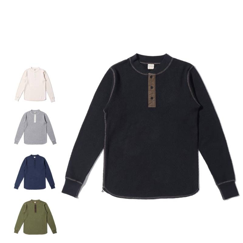 【26AW 予約】ヘンリーネックTシャツ メンズ バズリクソンズ ワッフル BUZZ RICKSON'S Lot No. BR68130 / BUZZ RICKSON'S THERMAL HENLEY NECK T-SHIRT