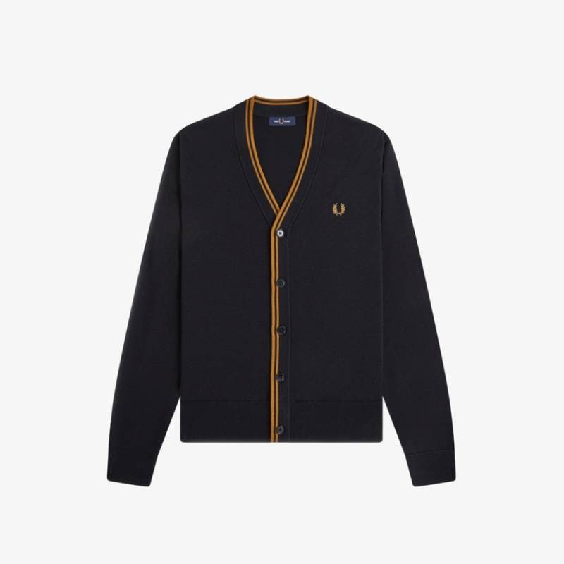 【26AW 予約】 カーディガン メンズ フレッドペリー ニット Vネック  FRED PERRY CLASSIC CARDIGAN 【国内正規品】 K3300