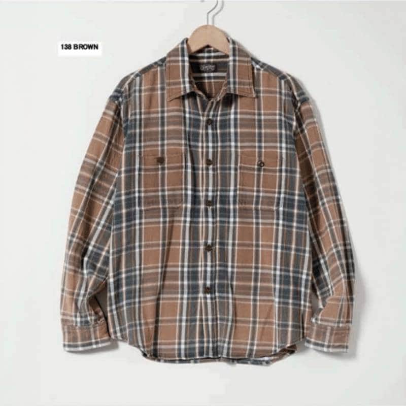 【26AW 予約】チェックシャツ メンズ  シュガーケーン ツイルチェック COTTON TWILL CHECK L/S WORK SHIRT SUGAR CANE SC29796