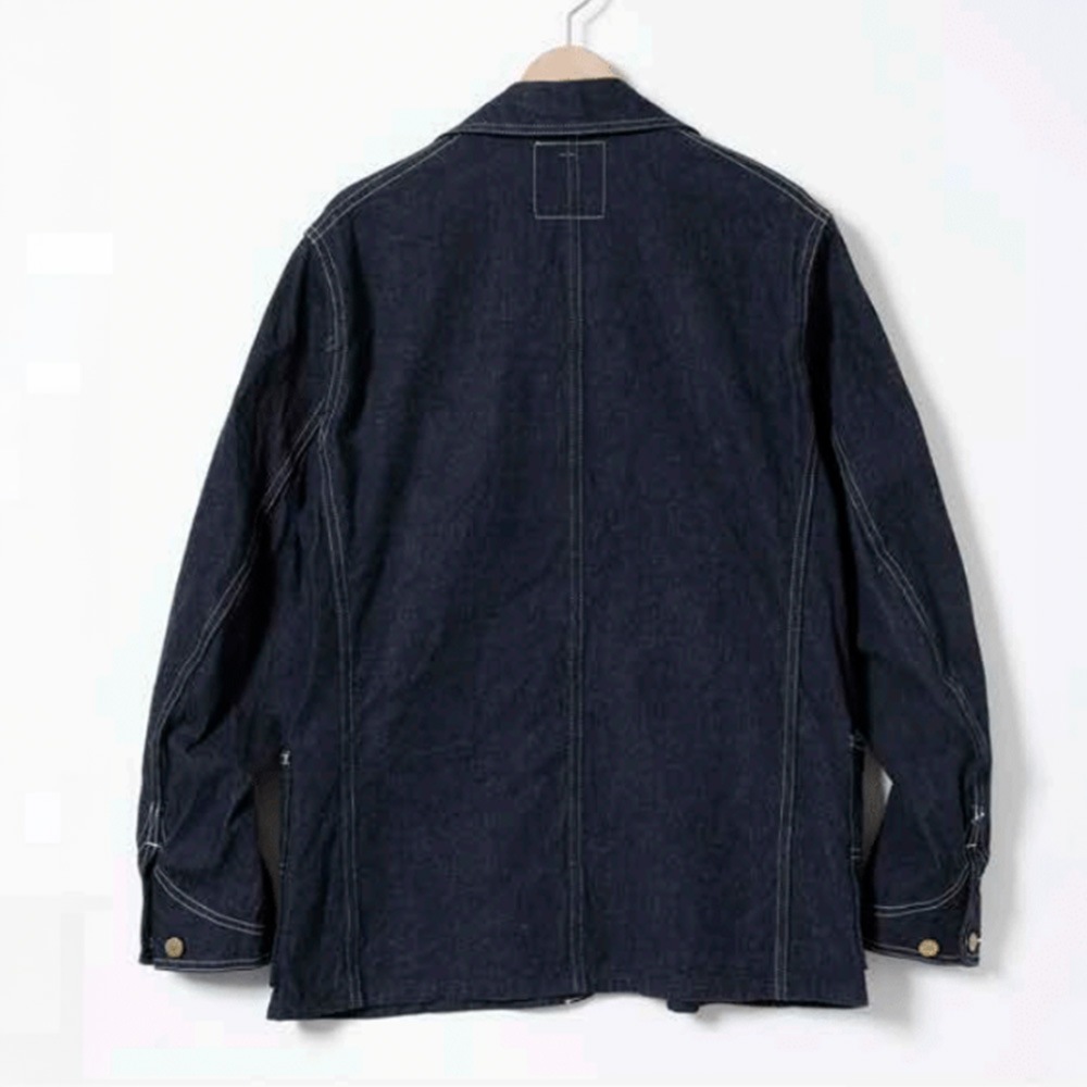 Denime ドゥニーム デニムカバーオール バンドカラー ワークジャケット L 26AW 予約】デニムカバーオール メンズ ヘッドライト ワークコート