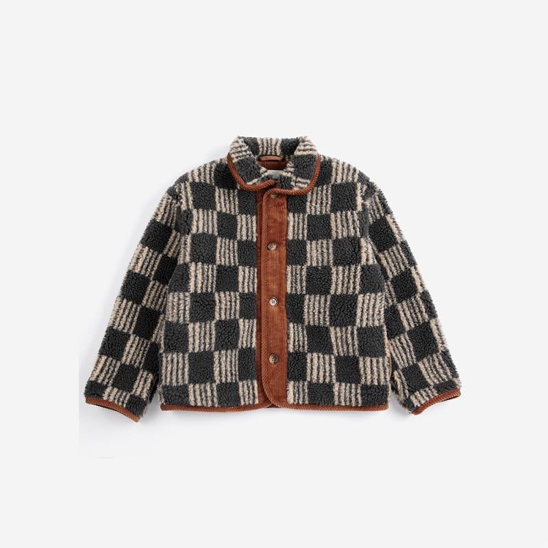 ジャケット アウター キッズ ベビー ボボ・ショーズ  Almost Moire all over sheepskin jacket【国内正規品】 Bobo Choses