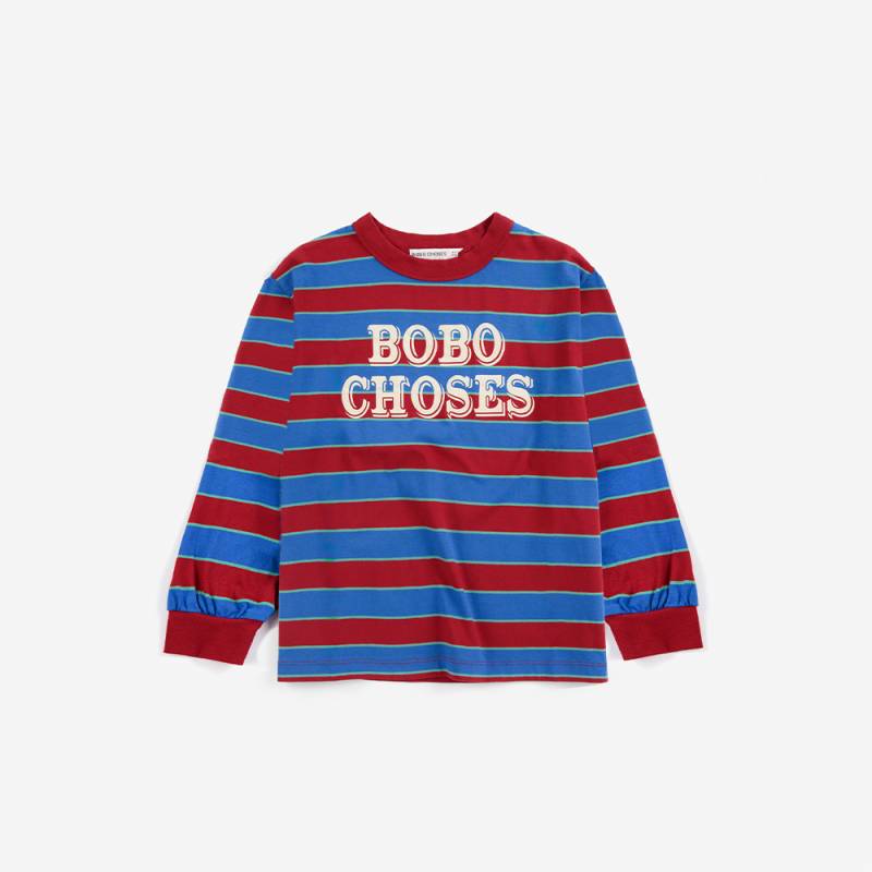Tシャツ ベビー キッズ  ボボ・ショーズ ボーダー柄 シャツ Bobo Choses Embossed stripes T-shirt【国内正規品】 Bobo Choses