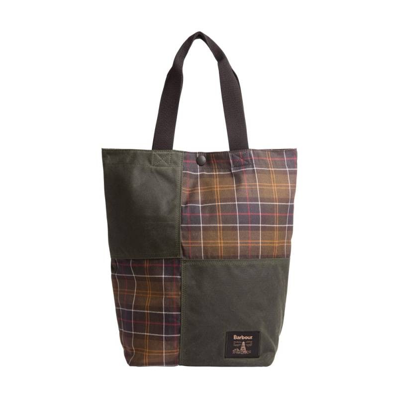 トートバッグ ユニセックス バブアー タータン Barbour FIELD PATCHWORK TOTE BAG【国内正規品】UBA0777