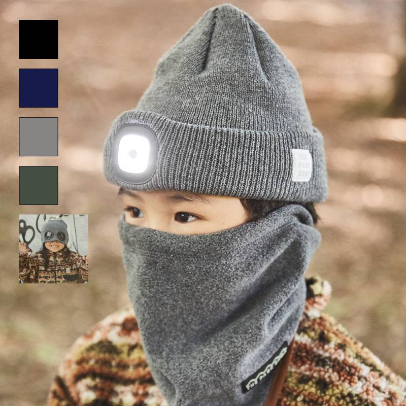 ニット帽 キッズ ザ・パークショップ ゴーグル付き LEDライト付き ビーニー PARK OMNI BEANIE THE PARK SHOP 帽子 子供 幼稚園 小学生 通園 通学 【国内正規品】TPS-946