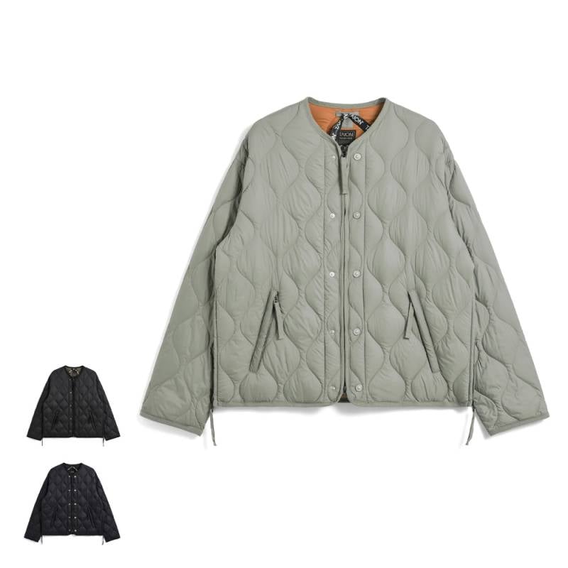 ダウンジャケット ユニセックス DOWN JACKET ミリタリー M65 ライナーWジップ ショートダウンジャケット ソフトシェル 体温 TAION-M65LSZBML-1SH